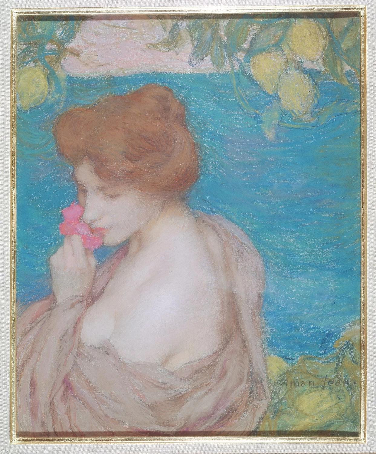 Donna con fiore